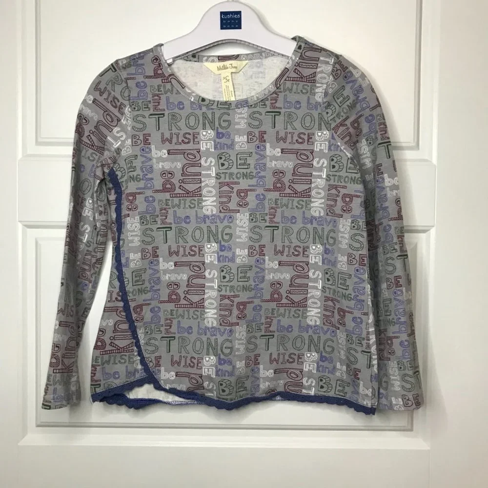 Matilda Jane Choose Your Own Path The Best You Can‎ Be Tee Shirt Size 6 Gray